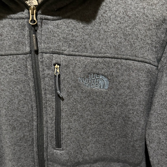 The North Face Men's Blue Gray Fleece Hoodie Full Zip Jacket Coat Layers - Picture 5 of 7